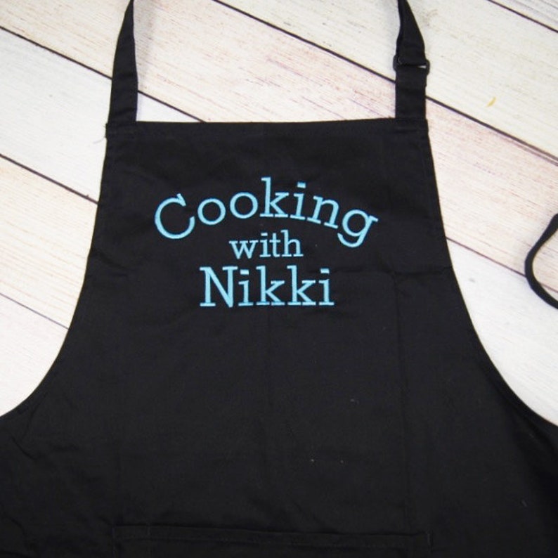 Personalized Embroidered Kitchen Apron cooking Etsy