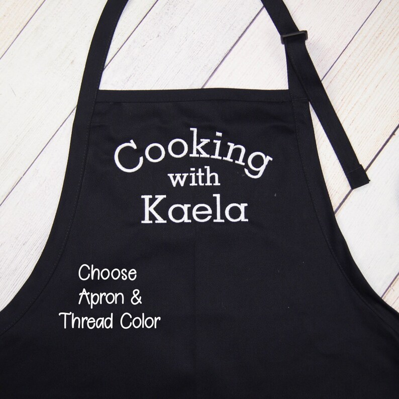 Personalized Embroidered Kitchen Apron cooking Etsy