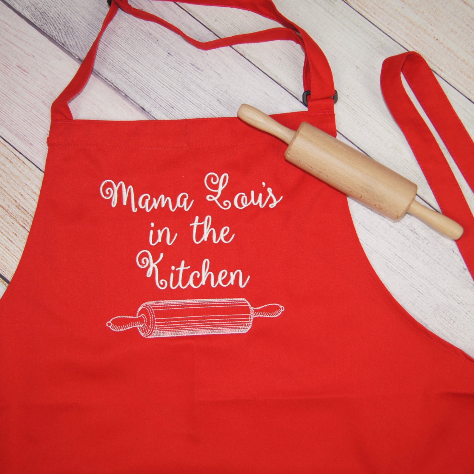 Custom in the Kitchen Embroidered Apron Custom Kitchen Apron Etsy