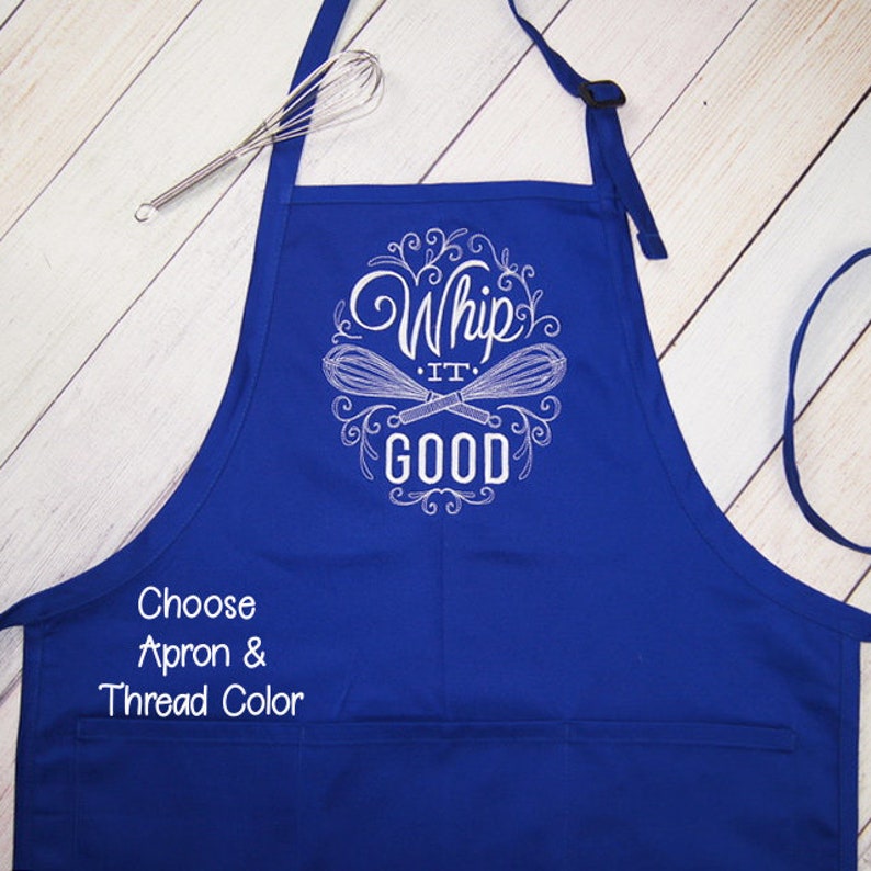 Housewarming Gift Unisex Apron Women/'s Apron with Pockets Long Apron Bakers Apron Kitchen Cooking Apron Funny Baking Embroidered Apron