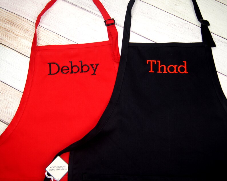 Personalized Apron Custom Name Embroidered Apron Custom Etsy