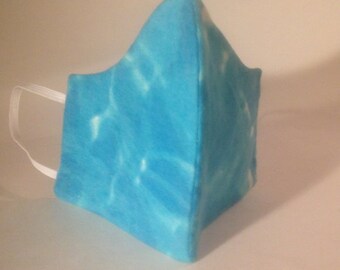 Aqua Marine Waters Flannel Face Mask Teen/Adult