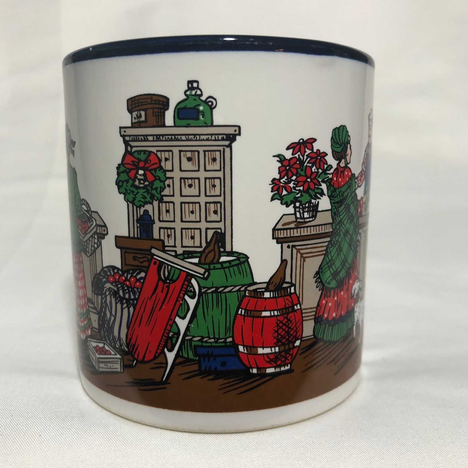 Vintage Potpourri Press Mug Christmas Shopping Collector Etsy
