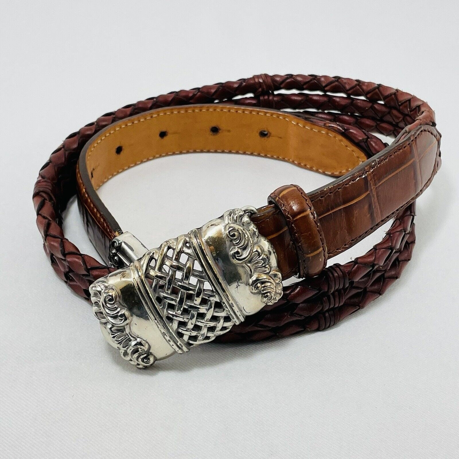 BROWN SEWN EDGE, GENUINE LEATHER 3/4\