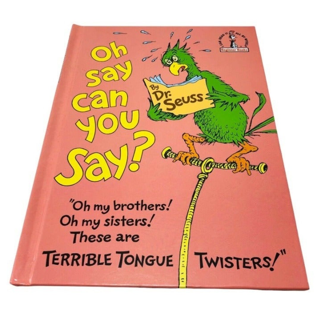 Vintage Dr Seuss Book Terrible Tongue Twister Kid Beginner Etsy