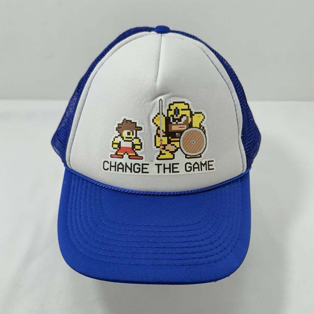 Vintage Otto Nintendo 8 Bit Game Themed Baseball Hat Pixel Trucker Mesh ...