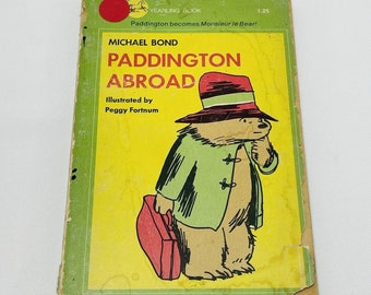 Paddington Abroad Bear Vintage Kinder Easy Book Yearling Illustriertes Bild Gute-Nacht-Geschichten-Grundschule Kind Anfänger Junge Leser 1972