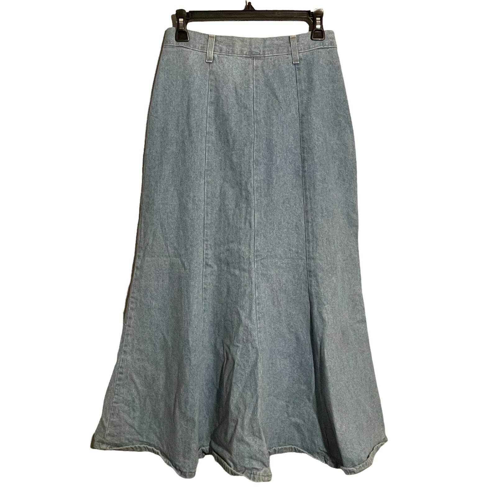 スカート Vintage Vivaldi blue denim pencil skirt Vintage 90's Blue Denim VIVALDI JEANSWEAR Jean Maxi Skirt