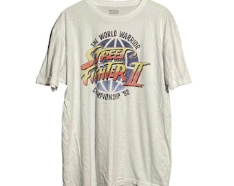 American Classic Street Fighter 2 Championship 92 Warrior T-shirt mannen maat maat L wit vrouwen volwassen Unisex fandom verzamelobject grafische memorabilia