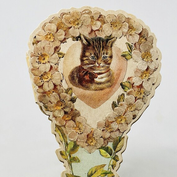 Vintage Historical Hallmark Valentine Cat Picture… - image 6