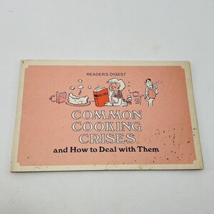 Reader Digest Cookbook Common Cooking Crises Book Guide Handbook Cartoon Picture Illustration Comic Cartoon Self Help How To Instruction