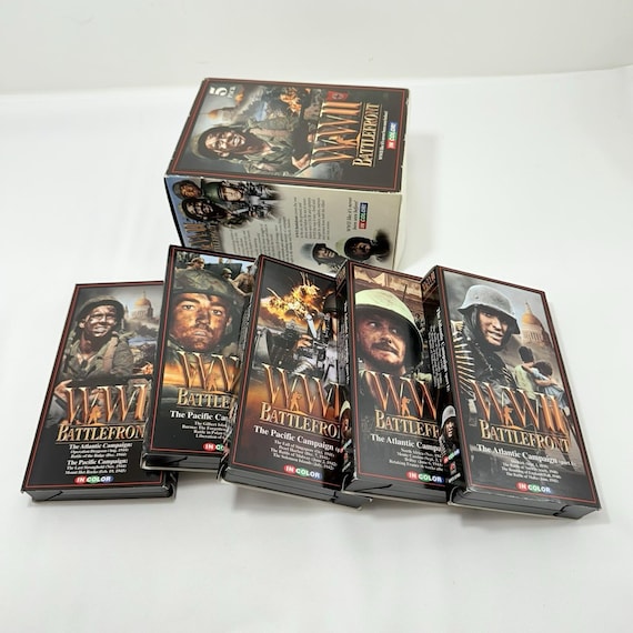 Vintage VHS WWII Battlefront Movie Color Box Set Complete World