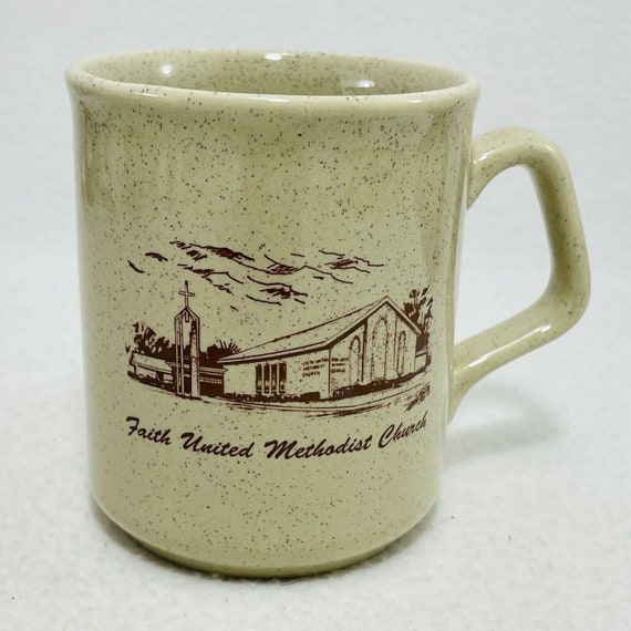 Rare Vintage Mug Faith United Methodist Church 10th 