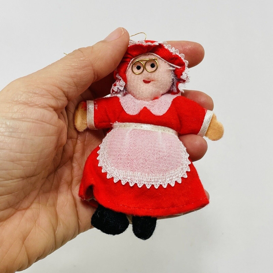 Vintage Mrs. Claus Christmas Ornament Women Grandma Mother Red - Etsy