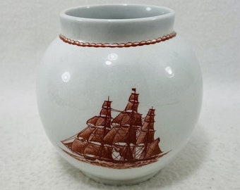 Wedgwood Flying Cloud Sugar Bowl Sailing Boat Georgetown Young America England Drinkware Serving Serveware Restaurant Kitchen