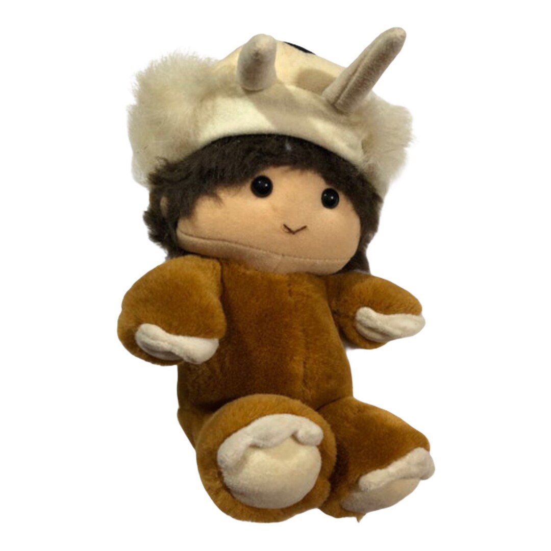 Vintage Carousel Guy Eskimo Walrus 10 Alaska Boy Brown Winter Overalls