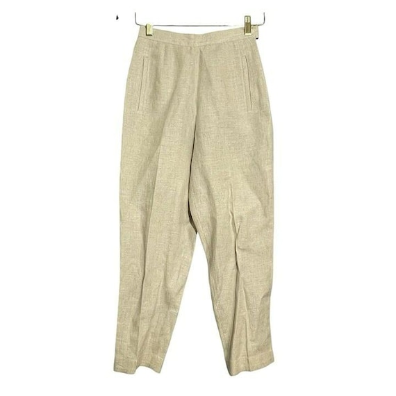Pantalones de lino irlandés Talbots vintage chinos para mujer