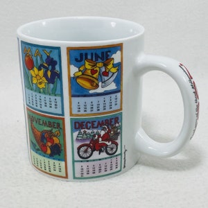 Vintage Westwood-mugg från 2000, Millennium, Y2K, 2000-talets kalender, månad, samlarobjekt, memorabilia, souvenir, historia, historiskt minne