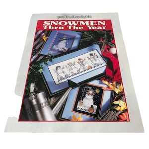 Good Natured Girls, Copyright 1997, Snowman Lover, Cross Stitch Pattern Book Guideline Instruction Handbook How To, 24515 Winter Christmas