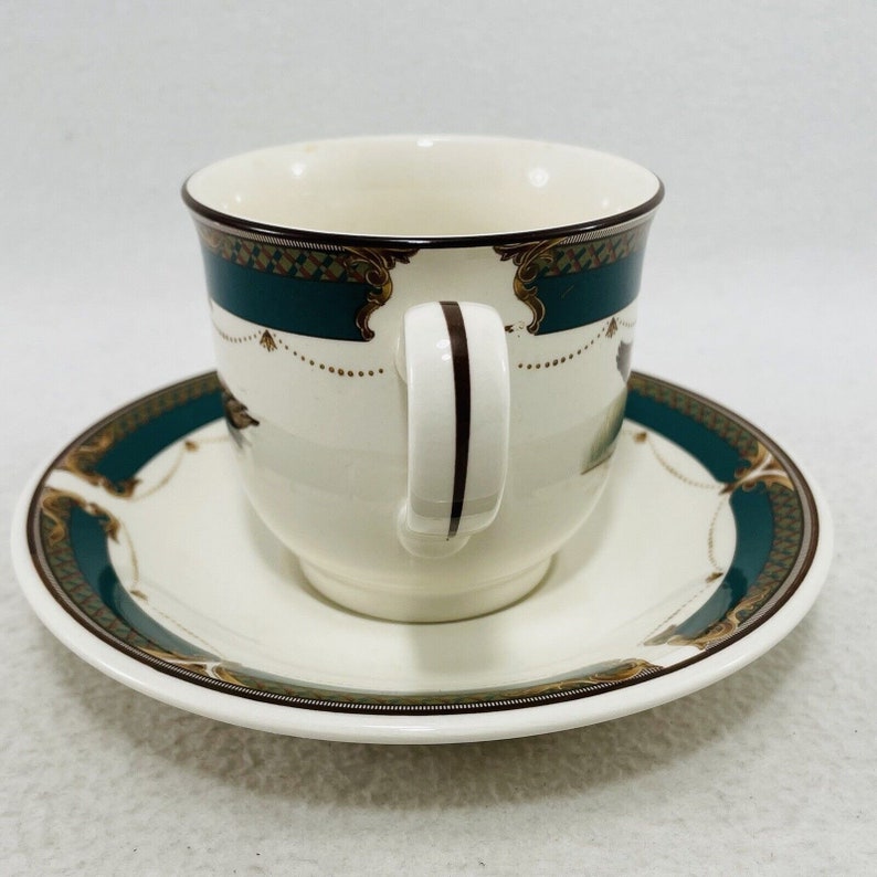 Noritake Keltcraft Teacup Saucer Cup Set Ireland 9198 Wicklow Green