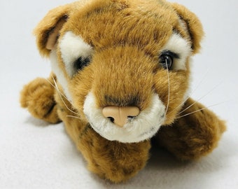 Rare Vintage Westcliff Collection, Bengal Tiger Plush 10”, Realistic Look, Brown Black Stripe, Wild Animal Safari Toy Doll Stuffed Animal