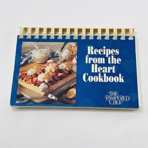 Vintage Pampered Chef Rezept aus dem Herzen Kochbuch Kochmenü American authentische Teller Menü Essen Küche Werkzeug verdrahtet Spirale gebunden Mutter Tag
