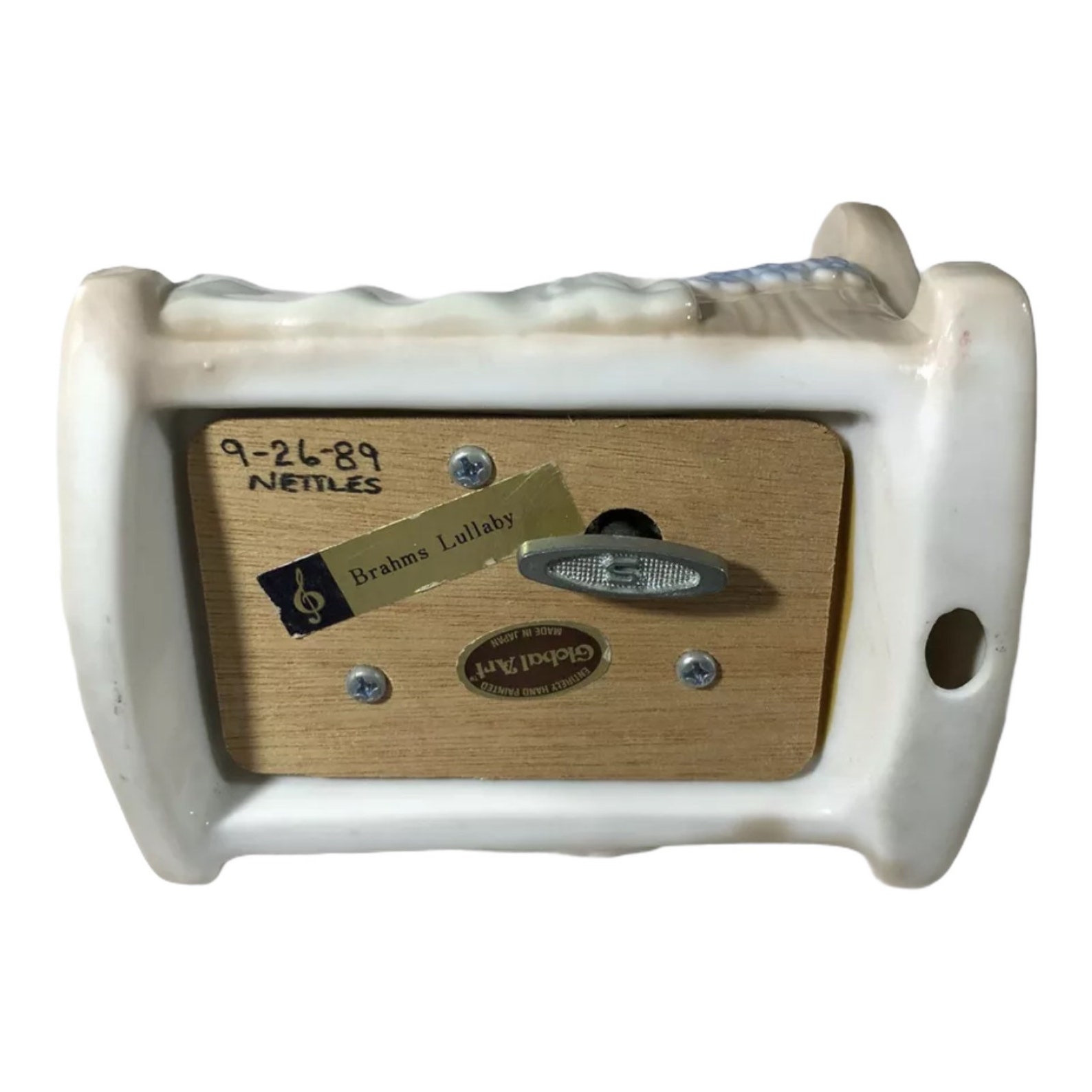 1989 Vintage Japan Global Art Ceramic Wind up Music Box Plays Etsy
