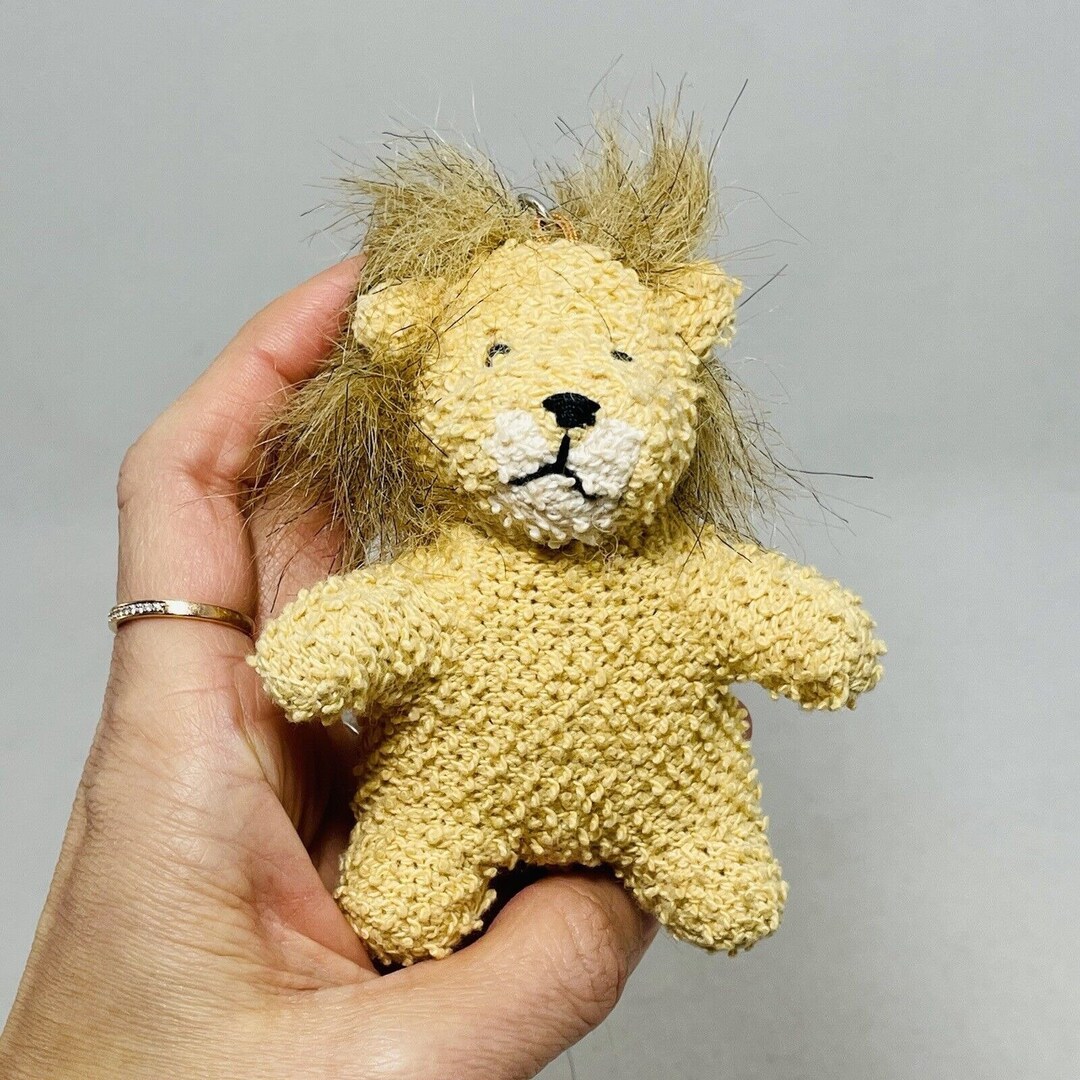 Russ Zulu Lion Plush Keyring Chain Textured Tuft Fuzzy Wild Hair Mini ...