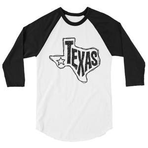 Texas T-shirt, State of Texas, Texas Tee 3/4 Sleeve Raglan Shirt