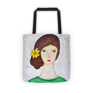 Girl Tote, Girl Bag, Sunflower Girl Tote