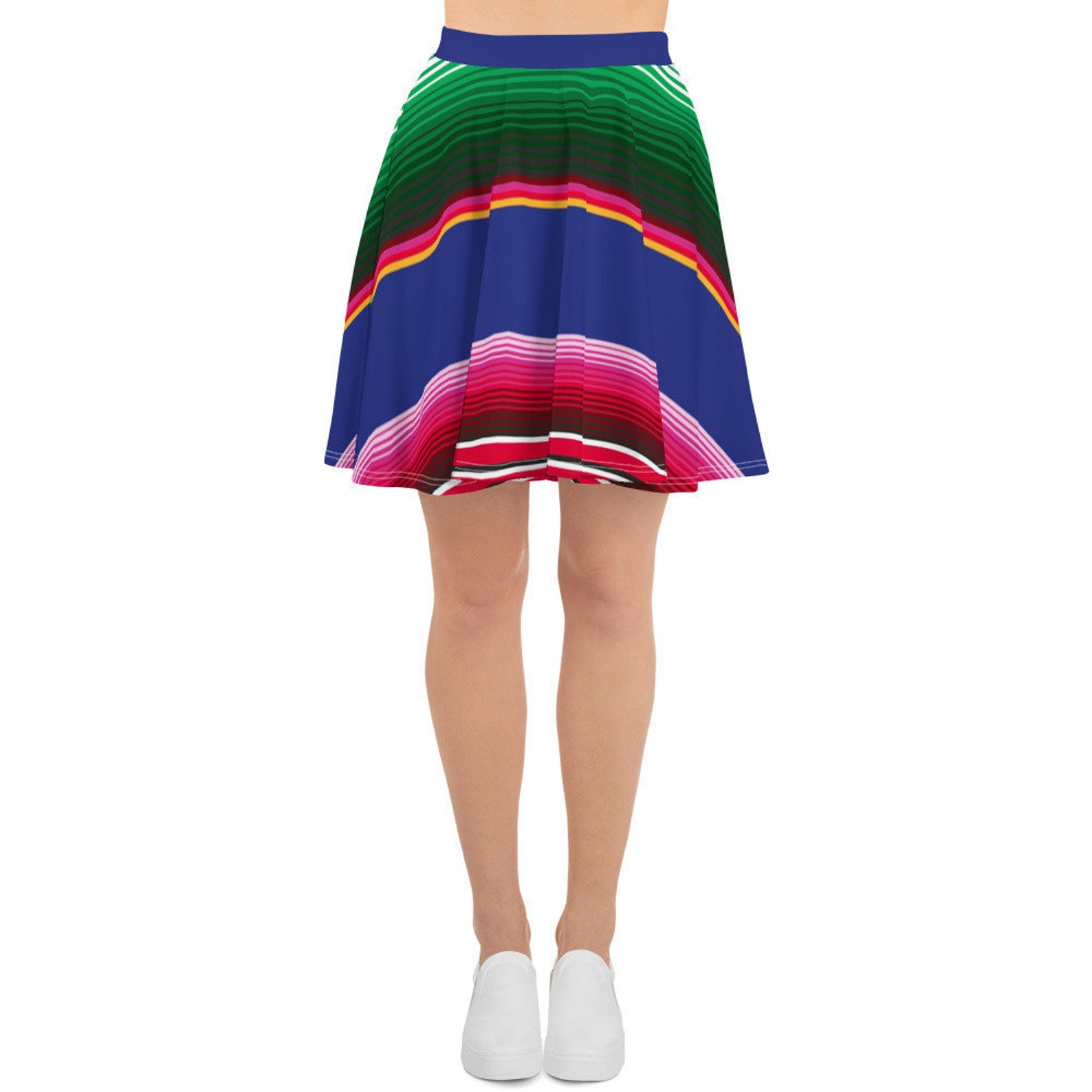 Mexican Serape Pattern Skirt Mexican Fiesta Skirt Mexican Etsy