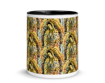 Virgen De Guadalupe, Mexican, Latina, Mug with Color Inside, Free Shipping