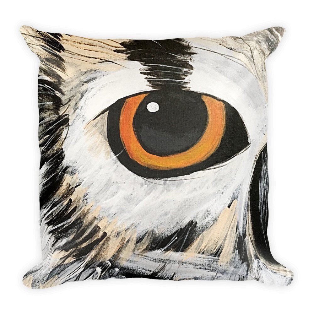Owl Pillow, Owl Eye Pillow, Decorative Pillow, Home Decor