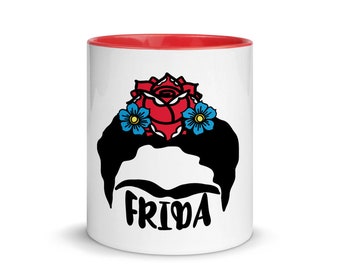 Frida Kahlo Coffee Mug, Mexican, Latina, Free Shipping