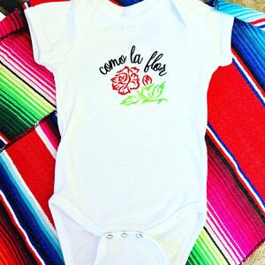 Como La Flor Embroidered Baby Suit