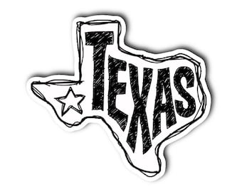 Texas Sticker, State of Texas, Die Cut Stickers