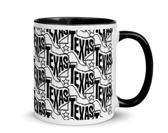 Texas Cup, Mug with Color Inside, Free Shipping
