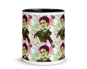 Frida Kahlo Coffee Mug, Mexican, Latina, Frida Art, Free Shipping