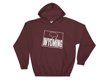 Wyoming, State Hooded Sweatshirt, Hoodie