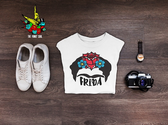 Frida T-shirt, Frida Flowers, Latina Tee, Mexican Clothing, Frida Shirt