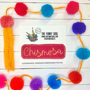 Embroidered Chismosa Patch, Mexican Accessory, Latina, Spanish Saying, Sew On Patch, Iron On Patch Stocking Stuffers Christmas Gifts
