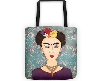 Frida Kahlo Tote Bag, Mexican, Latina, Frida Art