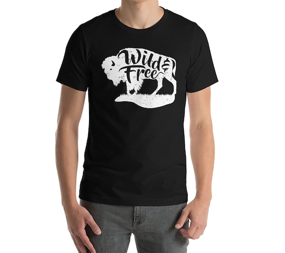 Wild and Free Tshirt,  Buffalo T-shirt, Unisex T-shirt, Boho T-shirt