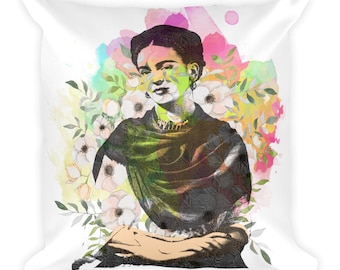Frida Pillow, Decorative Pillow, Frida Home Decor, Frida Art Pilloq