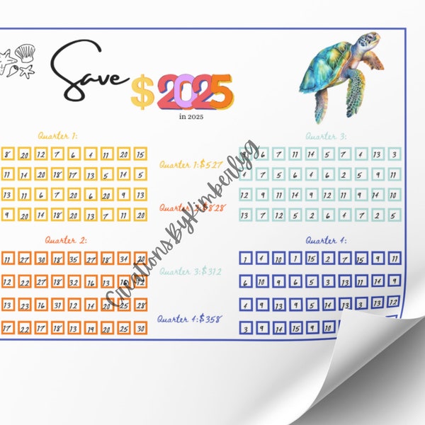 Printable 2025 Savings Challenge | Ease into 2025: A Seasonal Digital Savings Planner | Save 2025 in 2025 PDF