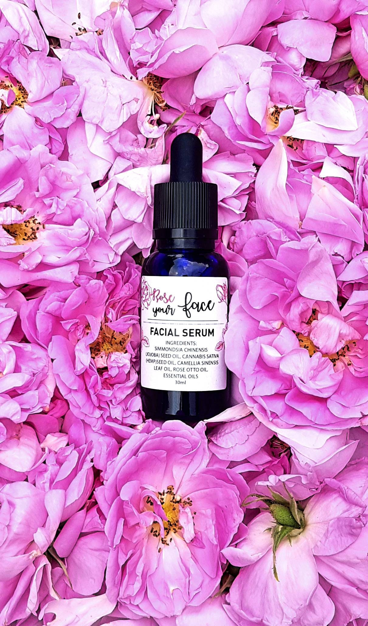 Facial Rose Oil Serum all skin types Organic AntiAging Etsy