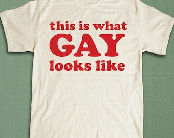 This Is What Gay Looks Like Shirt, Funny LGBTQ Tee, Pride Meme Tshirt, Silly Queer Humor Shirt, Retro Graphic Tee, Gift For Them and Him