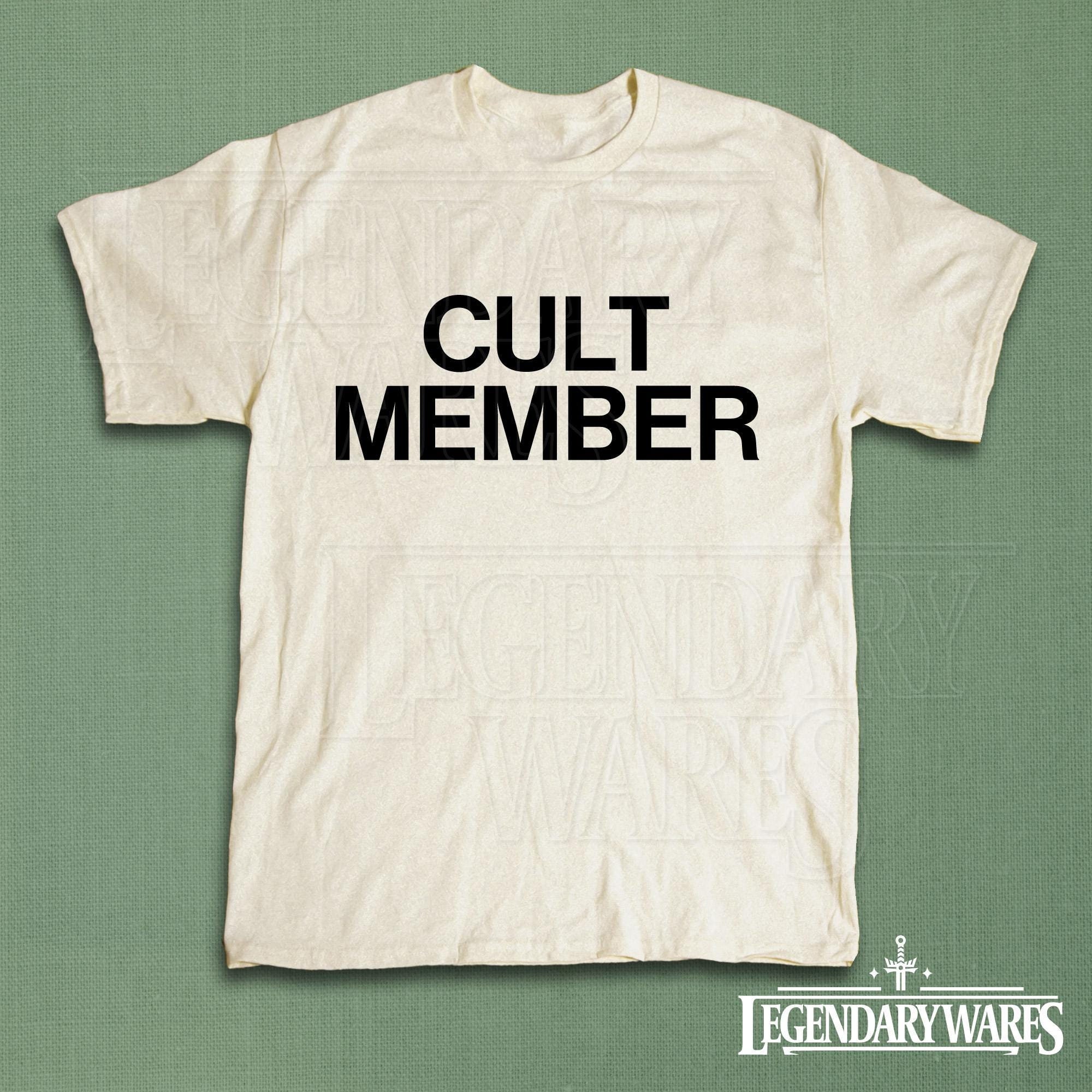 カルトメンバーTシャツ、ダークユーモアグラフィックTシャツ、エッジの 