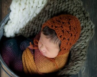 Zig Zag Crochet Pattern, Newborn Bonnet Pattern, Newborn Crochet Pattern, Newborn Prop Pattern, Crochet Prop Pattern, Lace Bonnet Pattern