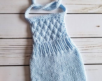 Quilted Diamond Romper Knitting Pattern, Girl Knitting Pattern, Boy Knitting Pattern, Newborn Prop Pattern, Newborn Knitting Pattern